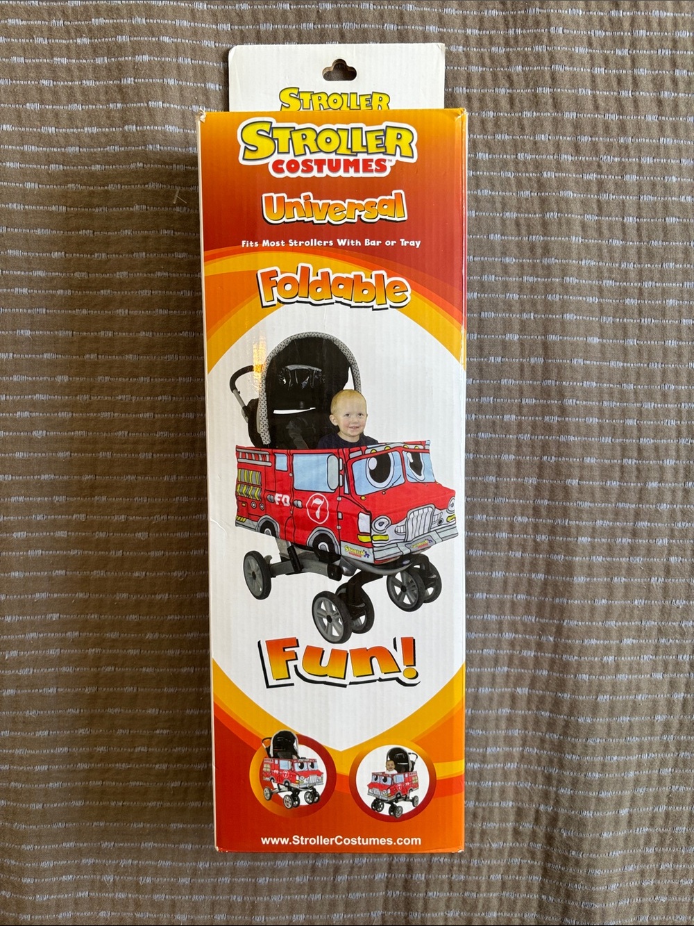 Stroller Costumes Universal Foldable Fire Truck Stroller Cover Fits Bar Tray